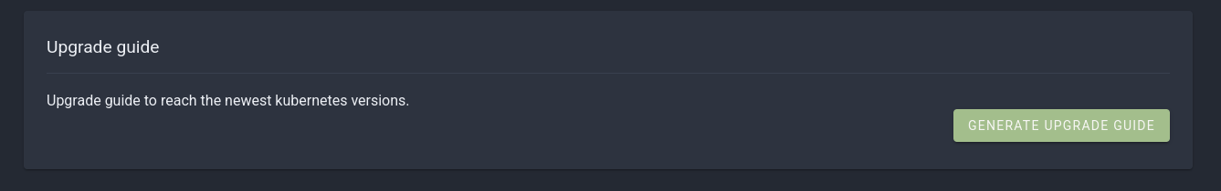 Generate upgrade guide